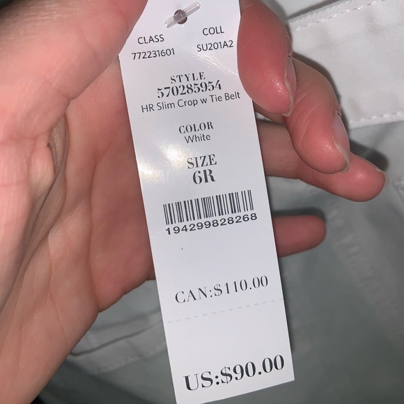 White House Black Market High-Rise Slim Crop Jeans With Removable Belt –– NWT - Picture 13 of 14